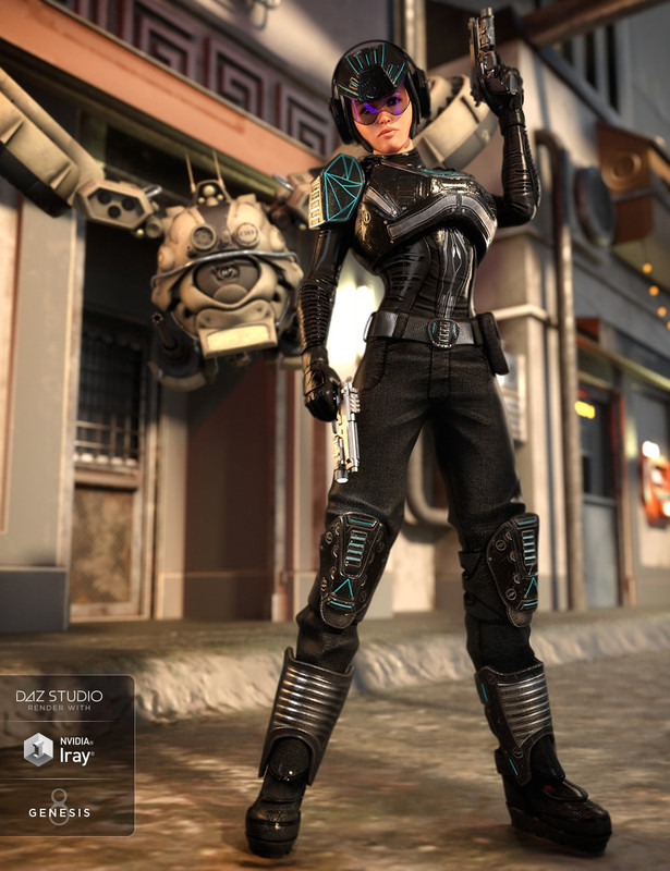 Sci-Fi Battle Outfit for Genesis 8 Female Sci-Fi Battle Outfit for Genesis 8 Female