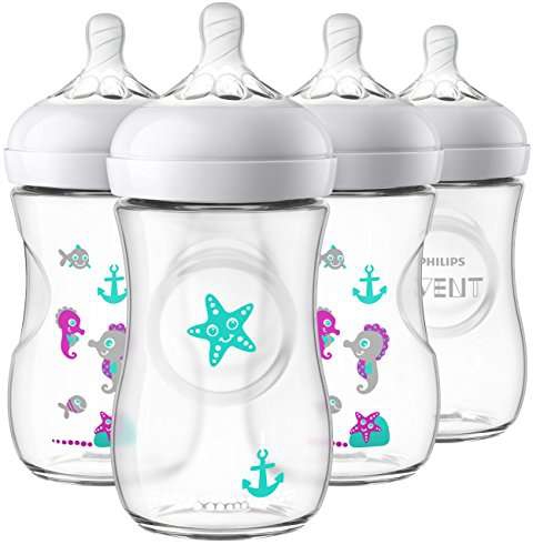 Amazon - Oferta por tiempo limitado para miembros Prime: Philips Avent Set de 4 Biberones Natural 9oz/260ml