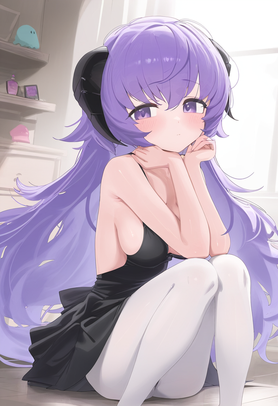 1girl, {{hanyuu}}, mikozin, NDGD, ohlia, {kobayashi ritz}, reoen, purple hair, p s-3836569055