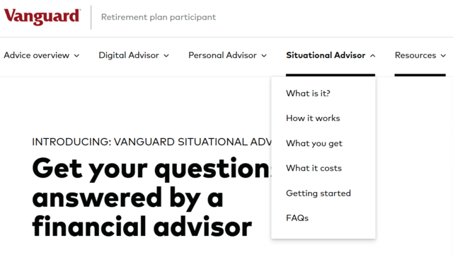 Vanguard Situational Advisor Bogleheads