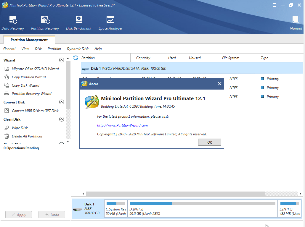 MiniTool Partition Wizard Pro Ultimate 12.1 WinPE ISO (x64) MiniTool Partition Wizard Pro Ultimate 12.1 WinPE ISO (x64)