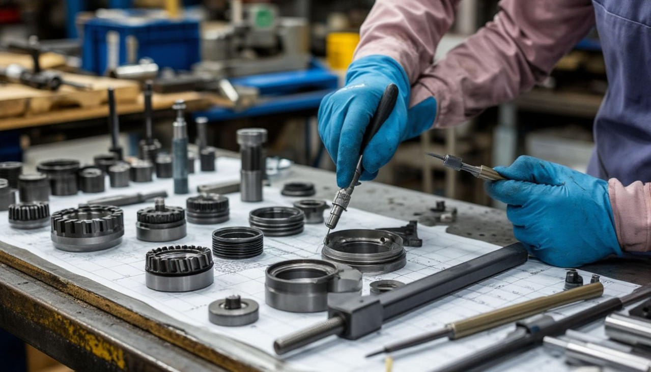 Ремонт двигателя на столе