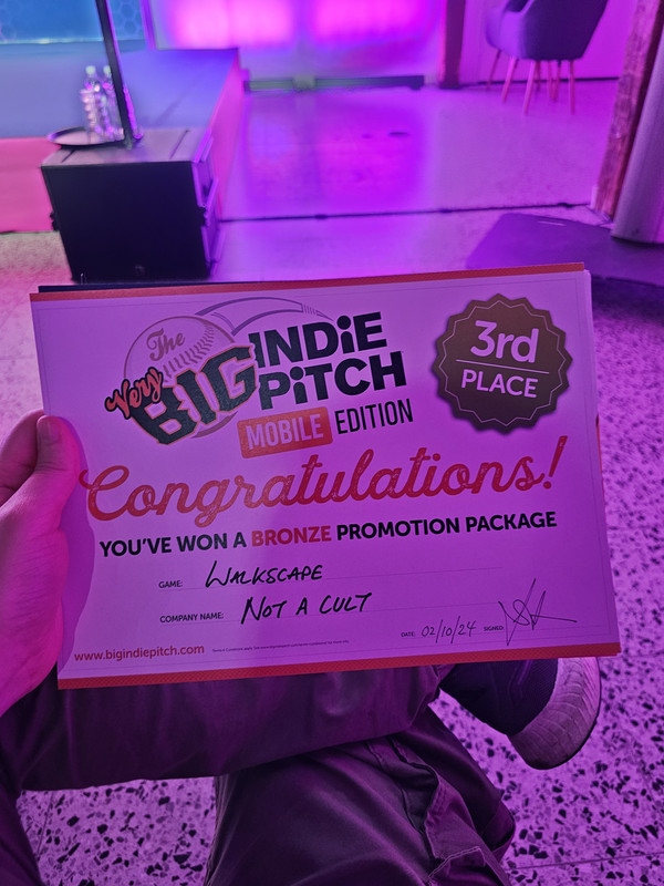 Myzozoz won 3rd place in the Very Big Indie Pitch