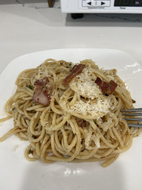 An chiều pasta carbonara  IMG-7194