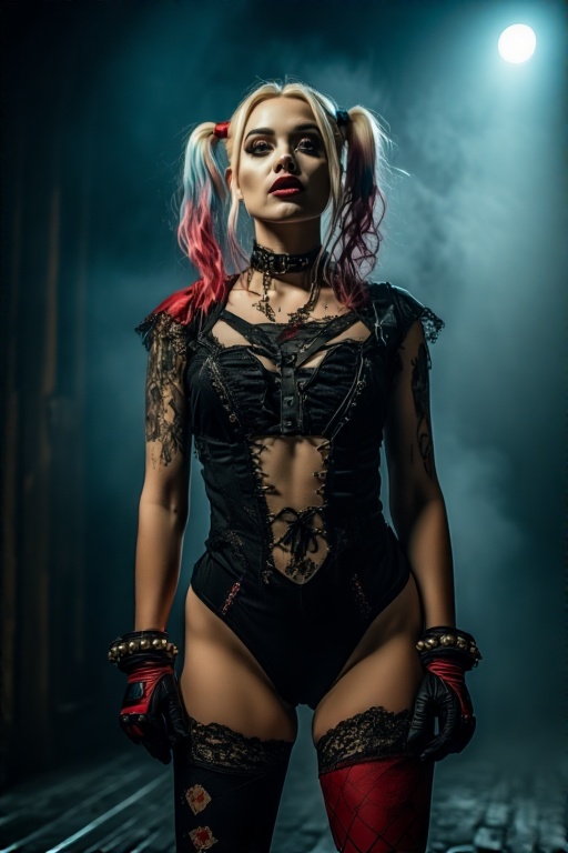 Harley-Quinn-in-black-Gothic-u-7