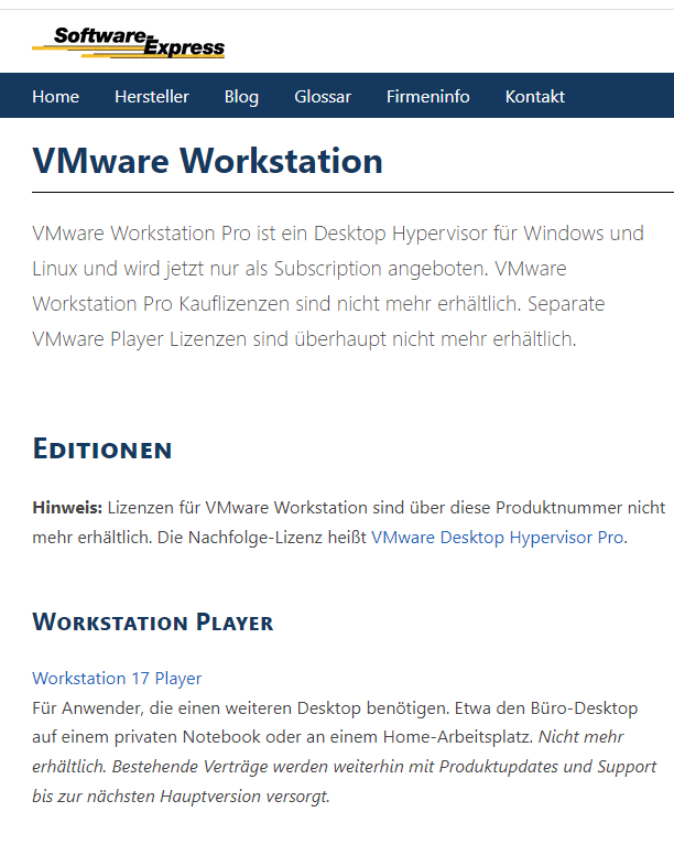 VMware Workstation Pro Shop