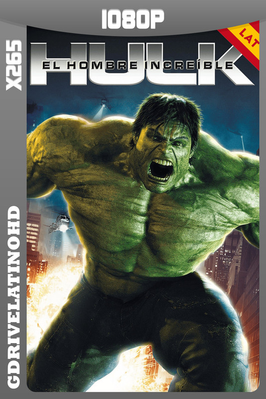 Hulk: El hombre increíble (2008) BDRip x265 1080p Latino-Inglés