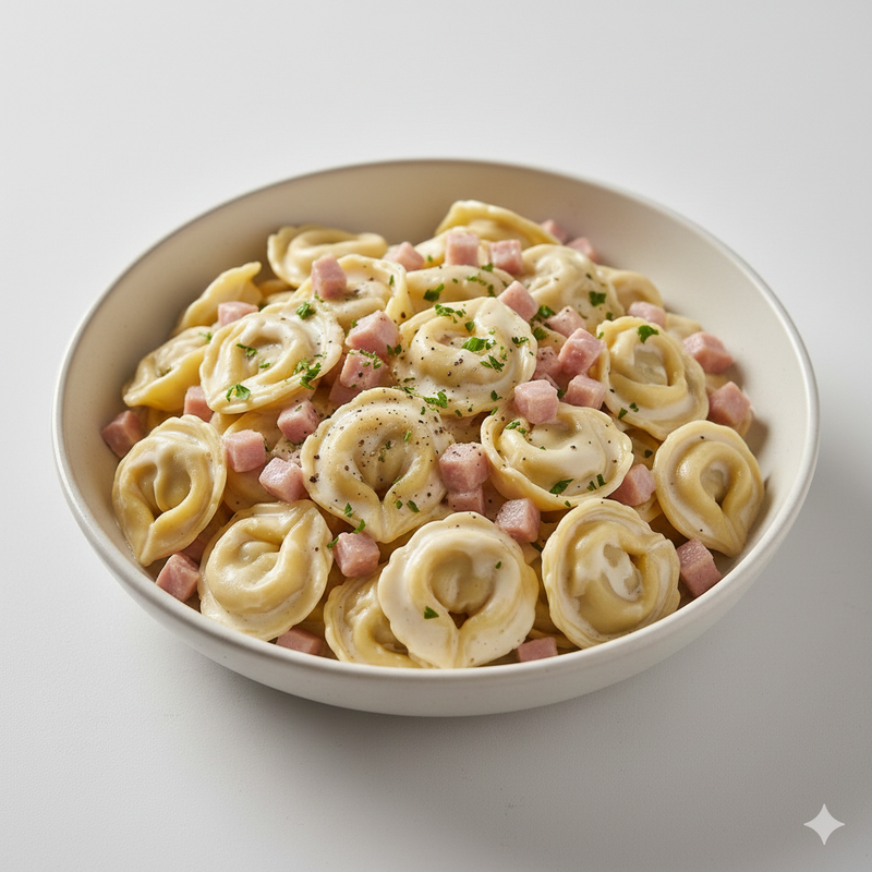 Tortellini Con Nata Y Jamón
