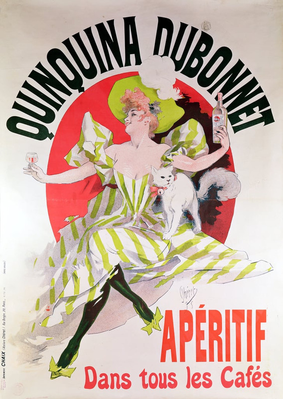 Jules Cheret - Poster advertising Quinquina Dubonnet aperitif 1895  - (MeisterDrucke-67079)