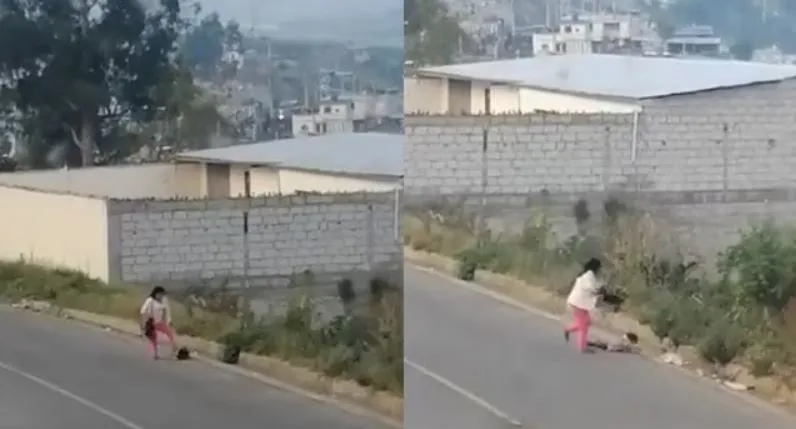 Mamá patea brutalmente a su hijo de 2 años en la calle: la exhiben en redes