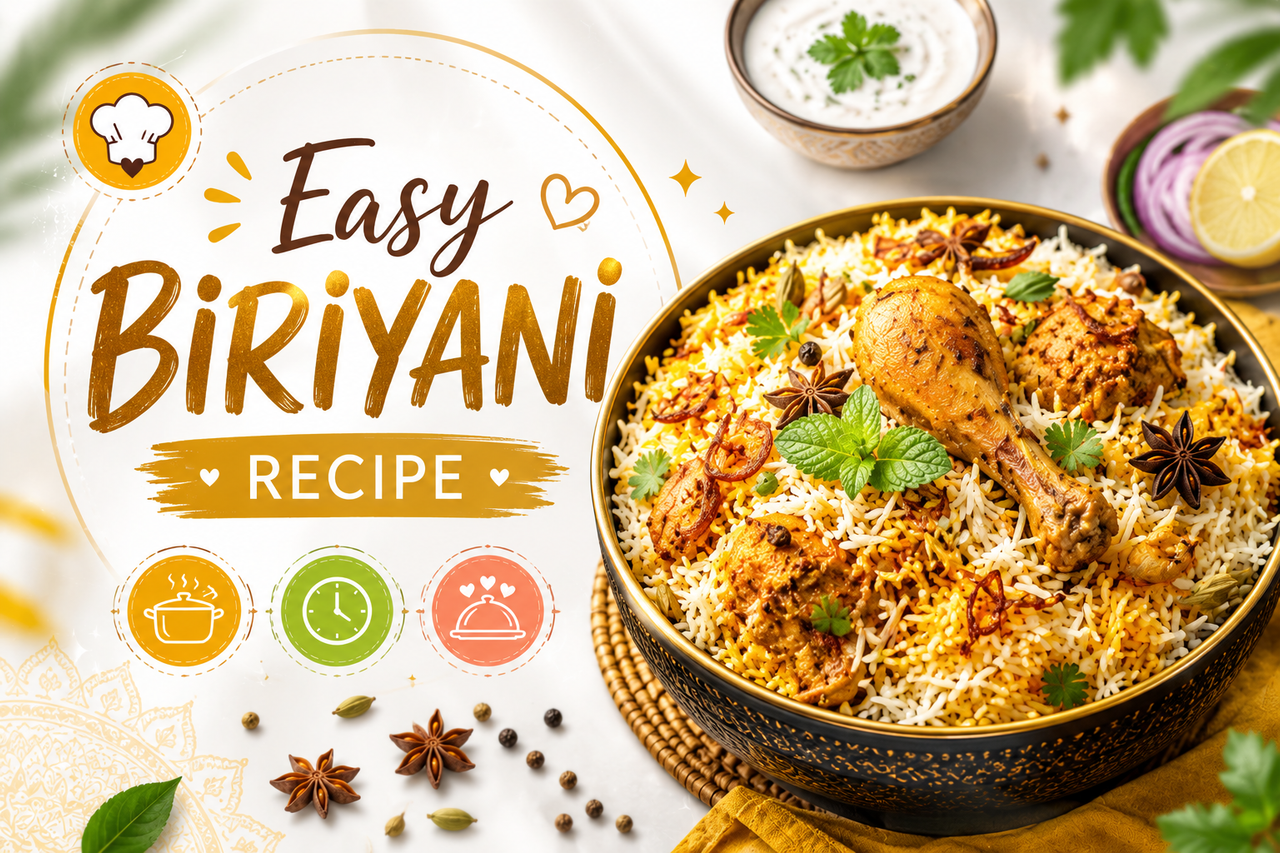 Easy chicken biriyani recipe
