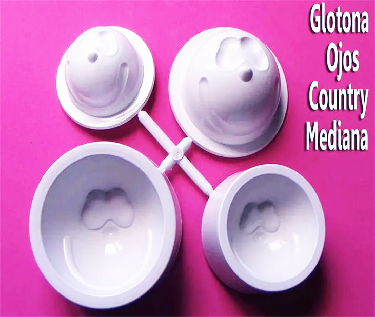 Molde Fomy cara Glotona termoforma muñeca fofucha ojos country foamy