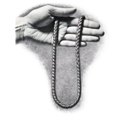 hand holding a necklace