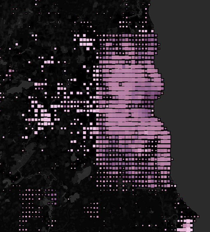 Milwaukee address density map