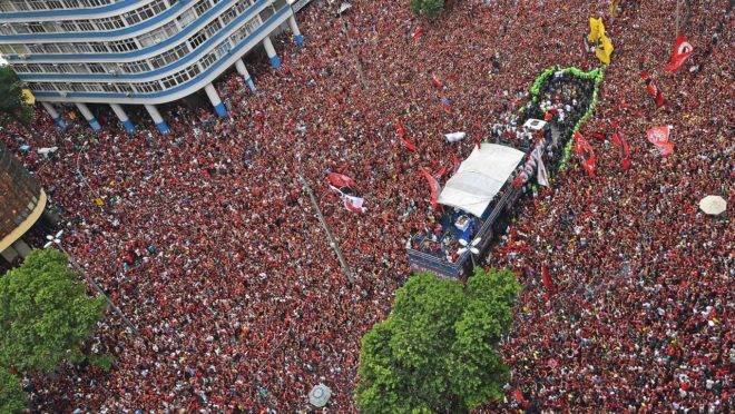 Torcida do Flamengo no estádio