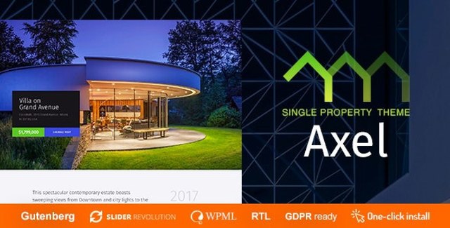Axel – Single Property Real Estate Theme WordPress