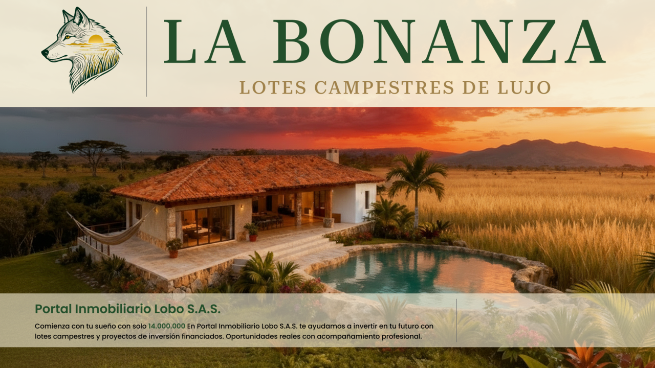 Banner promocional La Bonanza, lotes económicos con financiación