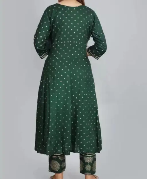 Anarkali Dupatta Set" Women's Printed "Anarkali Kurti" & Pant Dupatta Set Color 4 (R110)