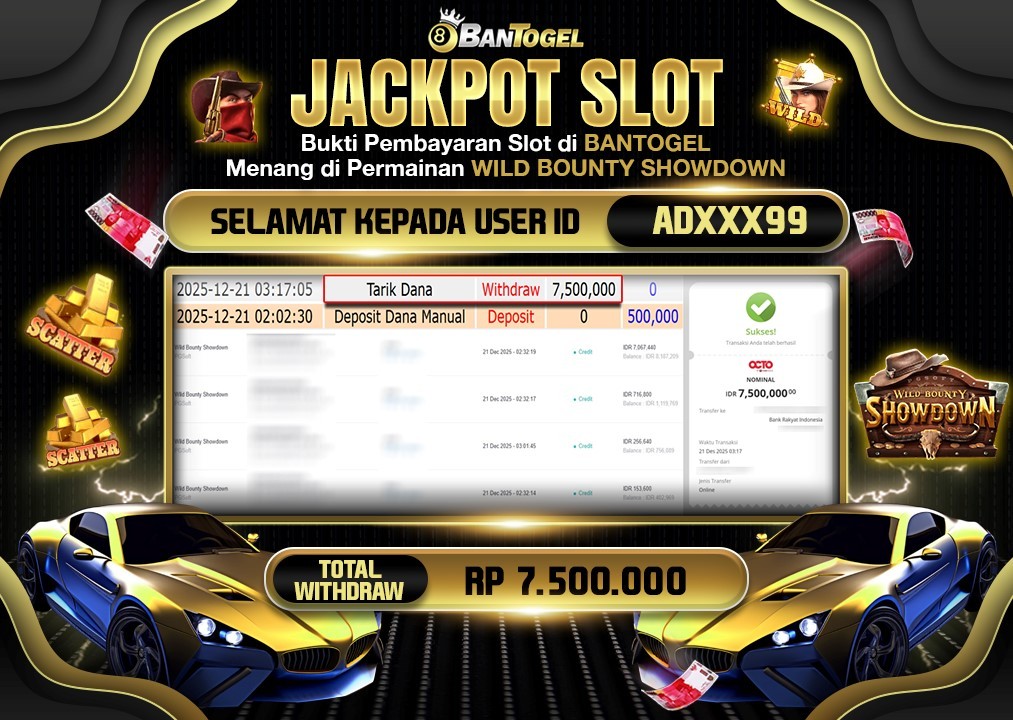 BUKTI JACKPOT LUNAS BANTOGEL