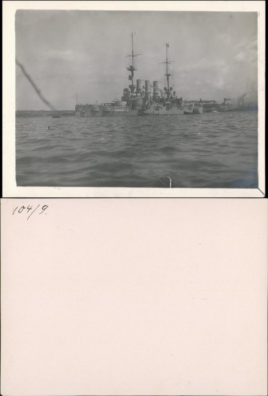 Großes Kriegsschiff auf See Schiffe Kriegsschiffe (Marine 1916 Privatfoto