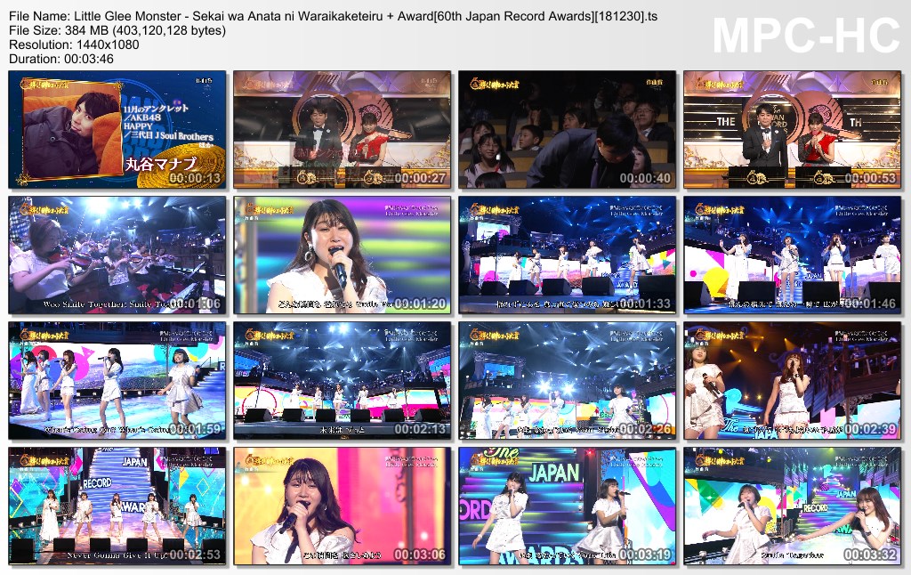 Little Glee Monster - Sekai wa Anata ni Waraikaketeiru   Award[6