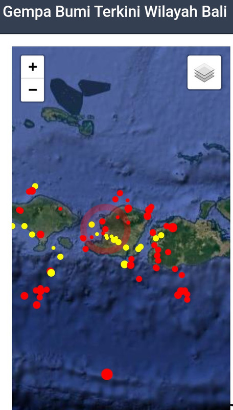 Ilustrasi gempa di Bali
