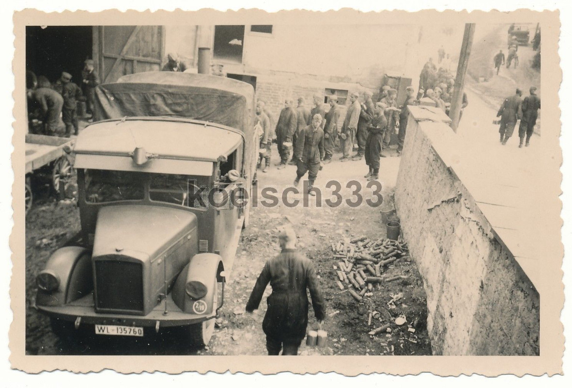 Foto Flak Abt. 171 Borgward LKW Feldküche Luftwa