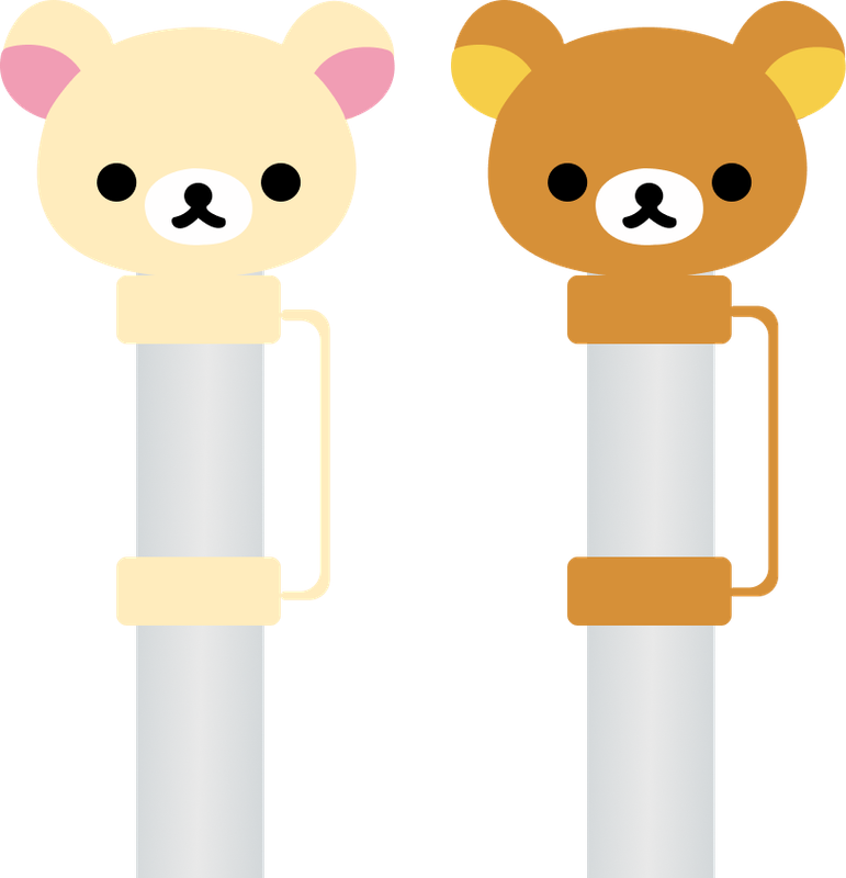 Rilakkuma straw topper charm