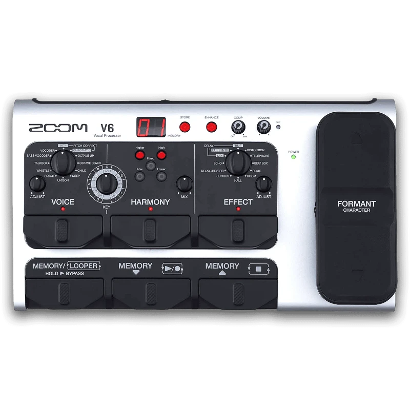 ZOOM V6-SP Vocal Effects Processor | Formant Effects and Expression Pedal Control