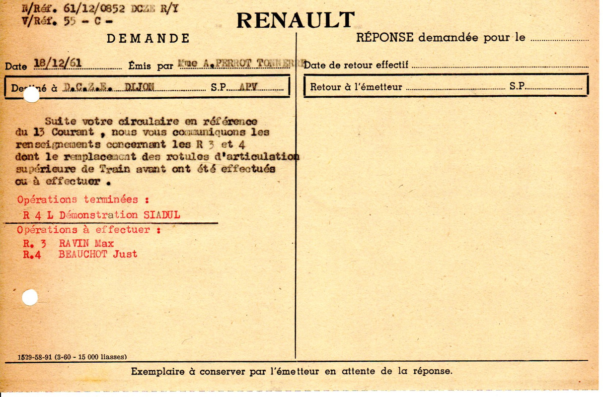 1961 12-18 - R4 - rempl des rotules supérieures