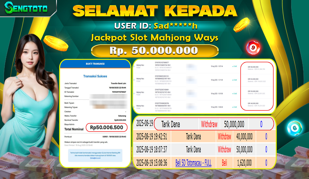 BUKTI PEMBAYARAN SLOT MAHJONG WAYS