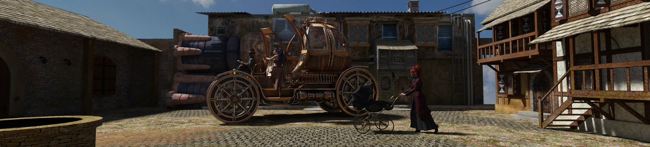 steampunk stage coach