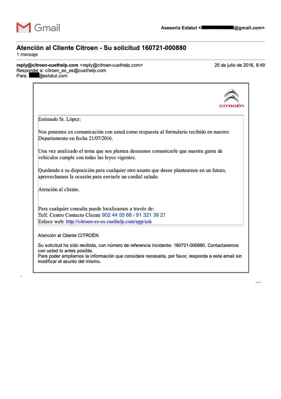 Gmail - Atención al Cliente Citroen - Su solicit