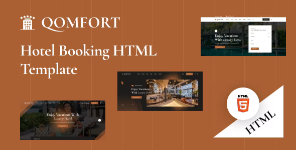 Qomfort – Hotel Booking HTML Template