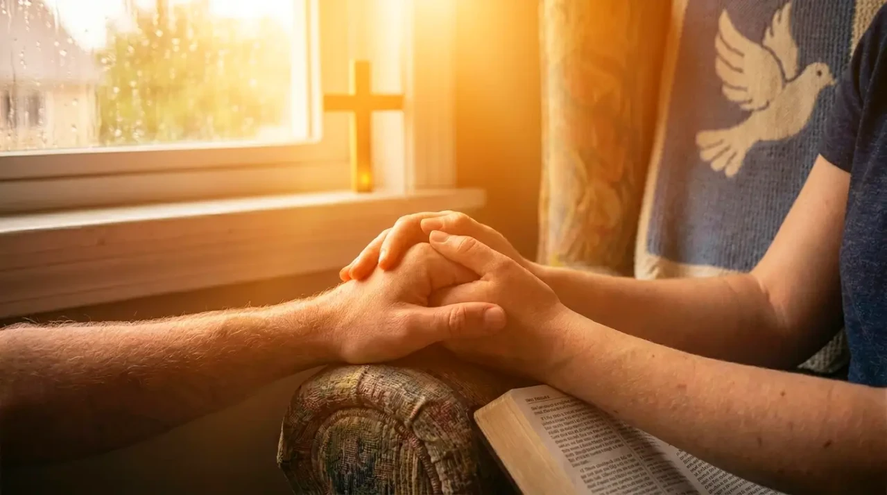 luz cálida iluminando entorno simbolizando amor de Dios constante y esperanza