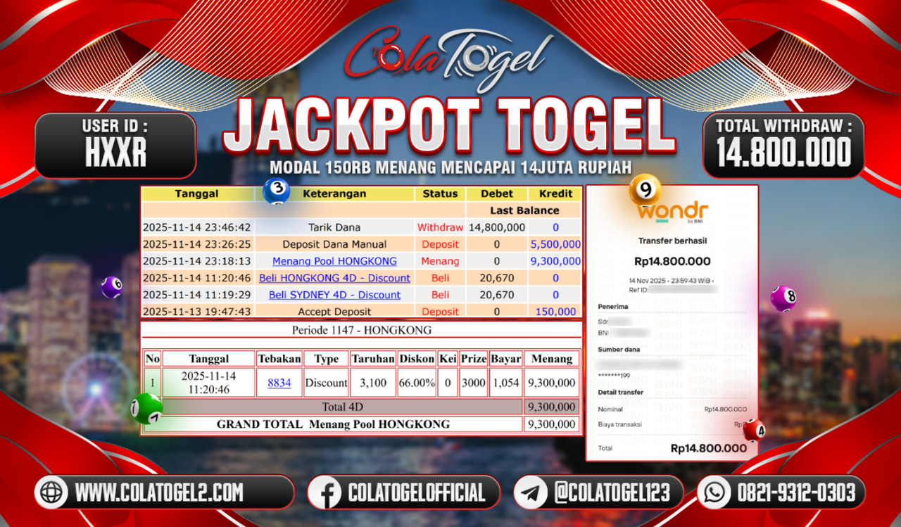 JACKPOT HONGKONG LOTTO!!