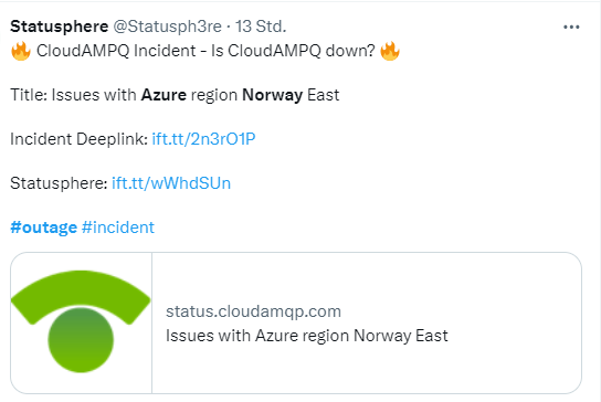 Microsoft Azure Störung Norwegen