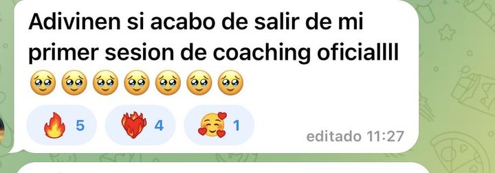 Adivinen si acabo de salir de mi primer sesión de coaching oficial