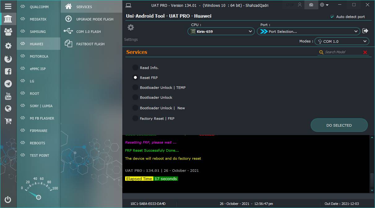 Huawei FLA-LX2 FRP Reset Done 1Click UAT PRO - GSM-Forum