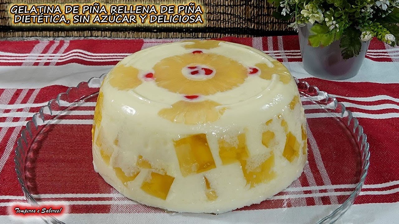 ¿Cómo hacer gelatina de piña?