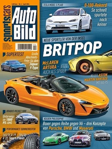 Cover: Auto Bild Sportscars Magazin No 04 April 2024