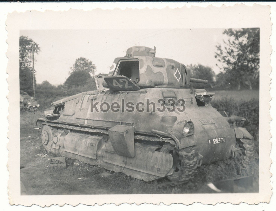 Foto französischer SOMUA Panzer Wehrmacht Beute 