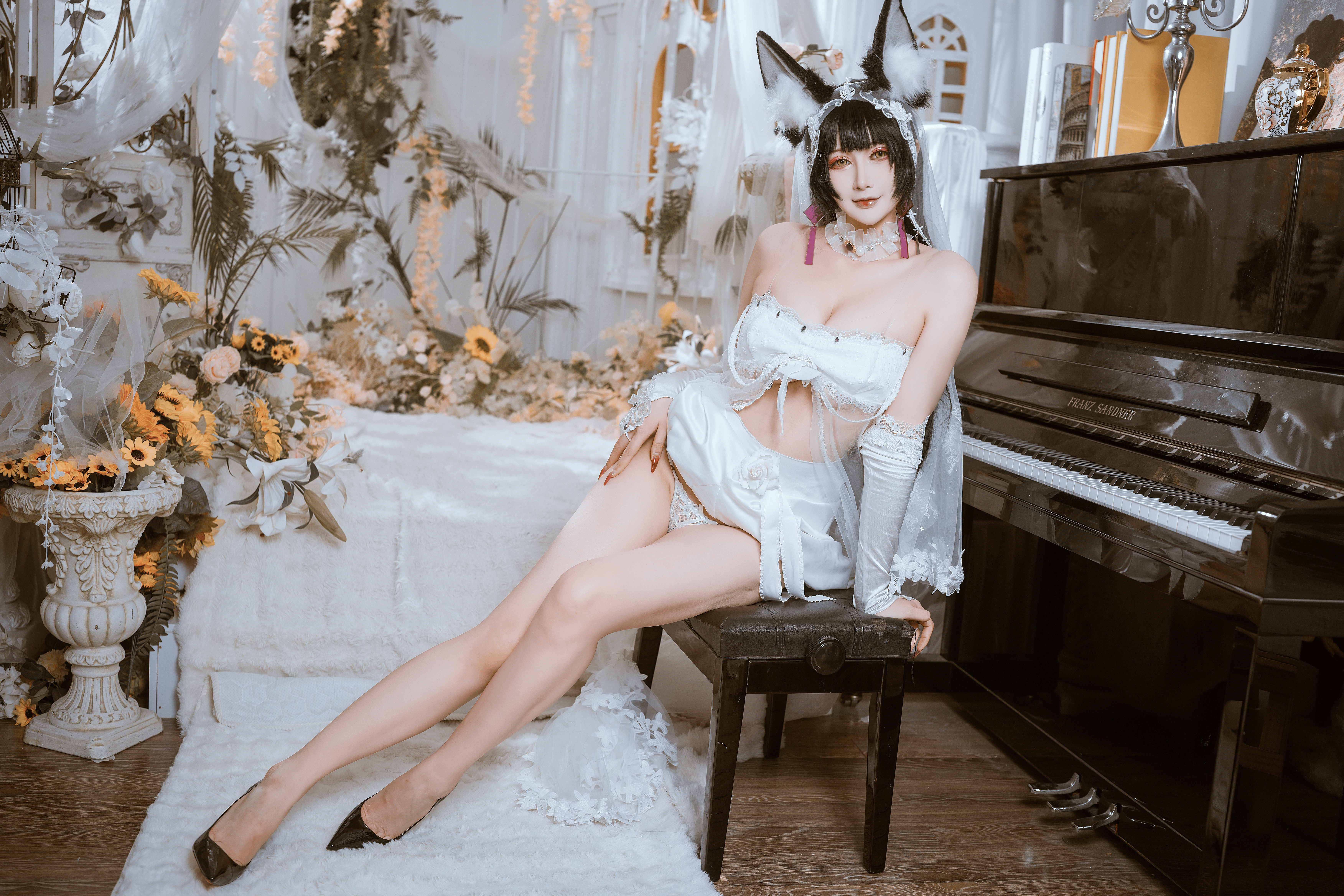 兔胖胖min – 碧蓝航线 武藏 花嫁 Cosplay 高清写真集（40P-883.9MB）插图1