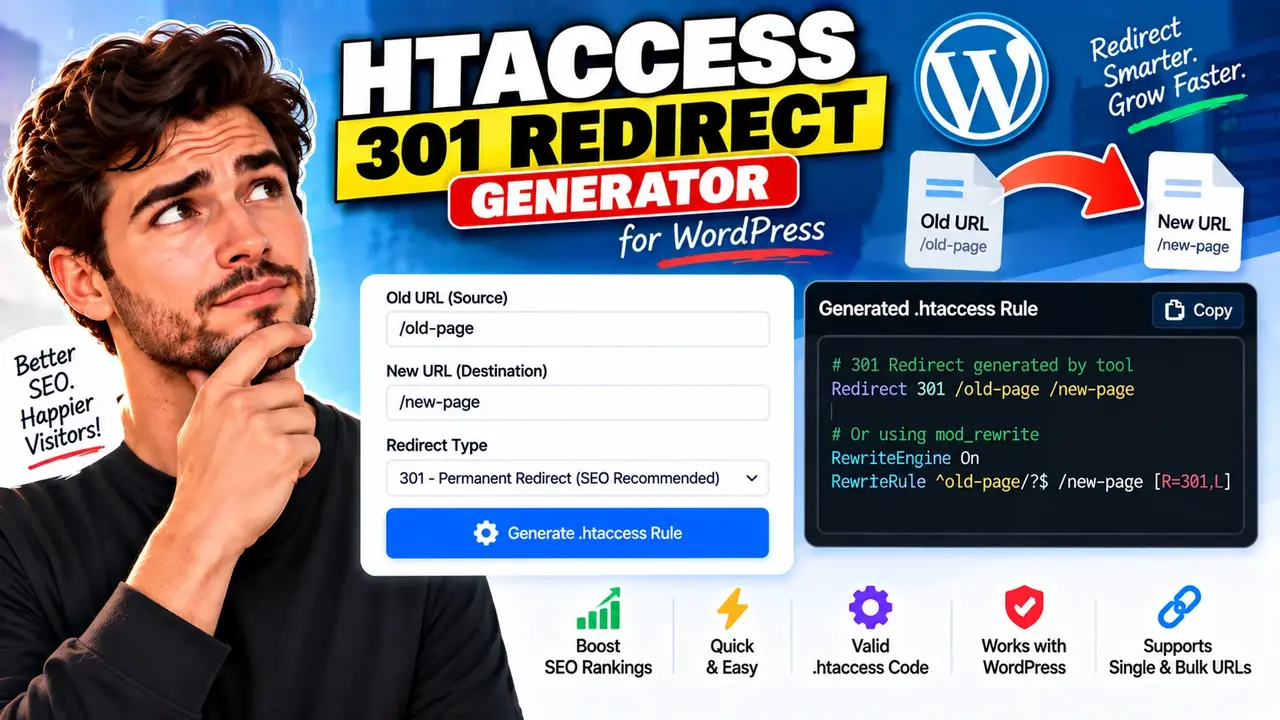 Htaccess 301 Redirect Generator For Wordpress