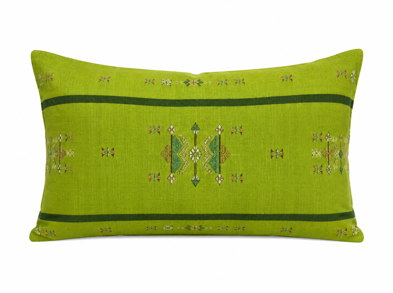 Moroccan Lime Green Artisan Pillow