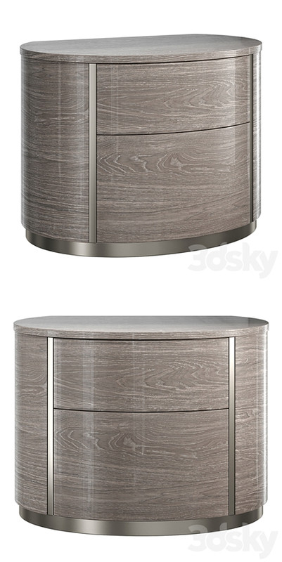 Bedside table Camelgroup Round silver