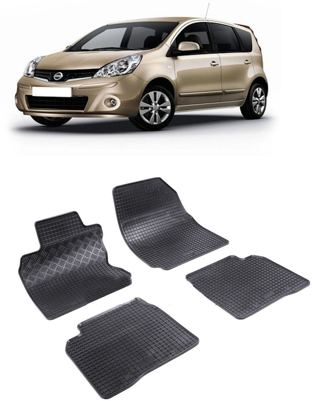 Set 4 covorase Nissan Note 2006-2013, din cauciuc 100%, compatibile cu autoturismul NISSAN Note