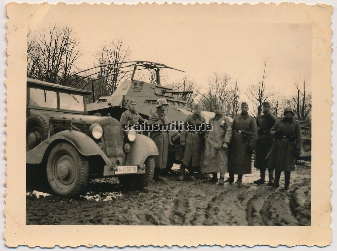 Orig. Foto Panzerspähwagen SdKfz 232 Kübelwagen 