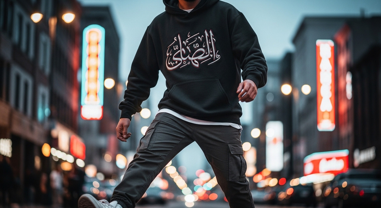 Street Arabic Hoodie – Night 3