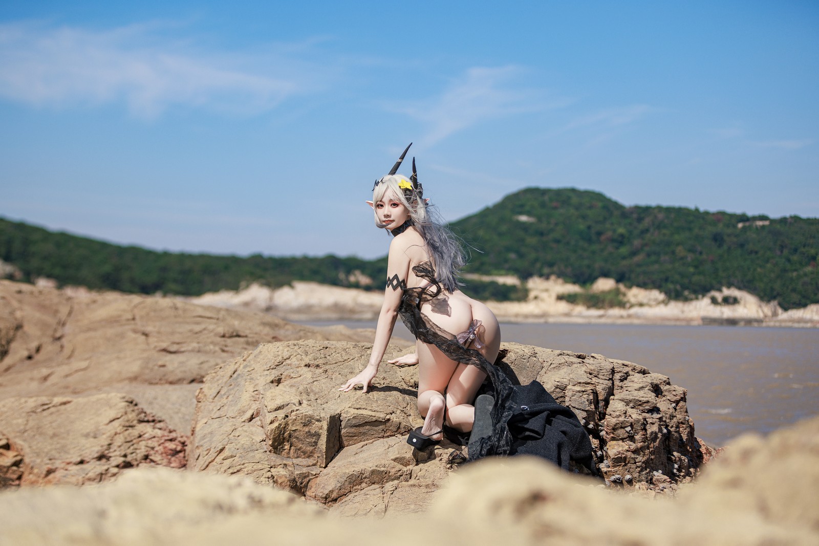 阿雪雪写真泥岩泳装高清写真（42P / 612.8M）明日方舟Cosplay插图2